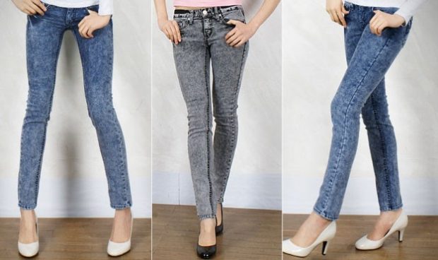 модные женские джинсы 2023-2024: серые зауженные