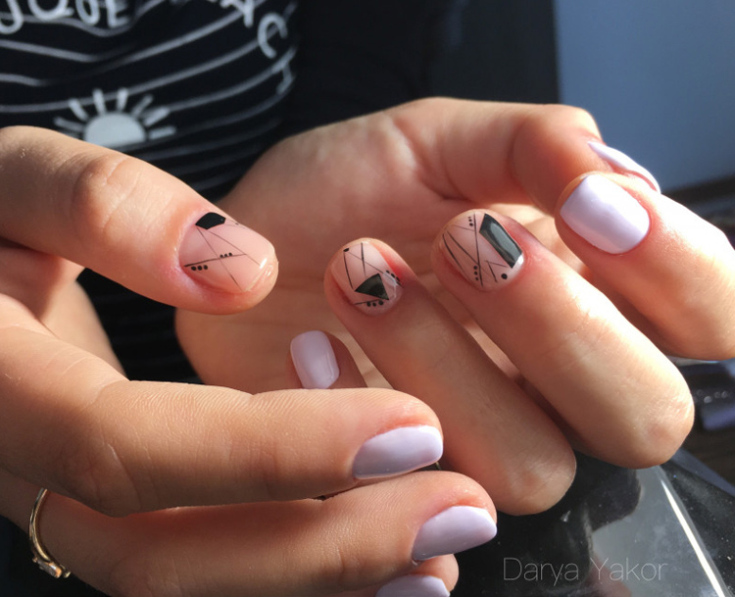 Дизайн ногтей пастельные тона на короткие ногти