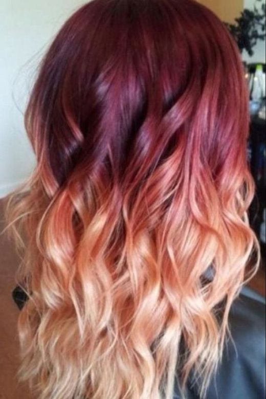 Red-to-Blond-Ombre-Hair-Color-Idea