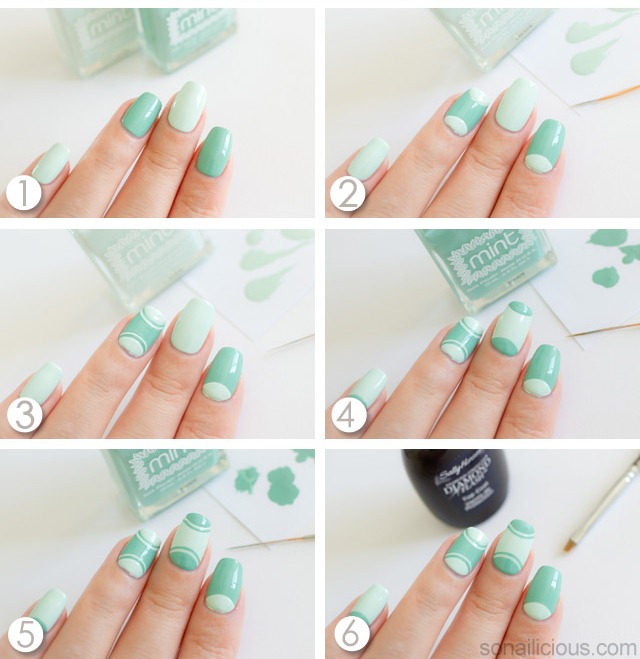 half-moon-manicure-tutorial-mint-nails