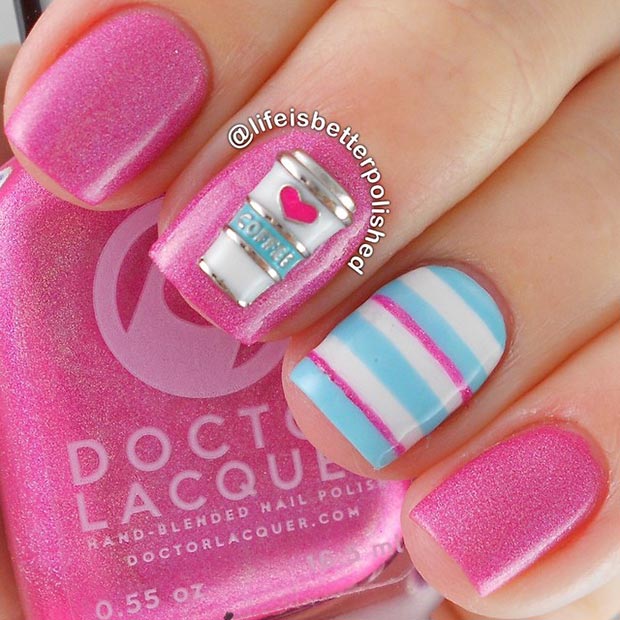 Pink-and-Light-Blue-Nail-Design